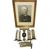 Set d'insignes de Kriegsmarine Ingenieur, Ingénieur de la Marine. Épaulettes, insigne de manche de métier et aigle.