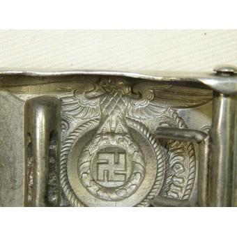 SS-VT or Waffen SS Aluminum SS 36/40 RZM belt buckle - Overhoff. Espenlaub militaria