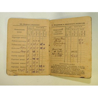 Paybook van Red Army Soldier. Uitgegeven aan de Red Army Man geserveerd in NKVD Battalion of Railway Guard. Espenlaub militaria