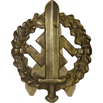 SA Sportabzeichen -Bronze, märkt EIGENTUM d.S.A. SPORTABZ.-HAUPTSTELLE Fechler Bernbach/SA. Espenlaub militaria