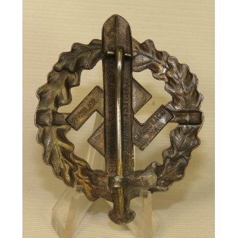 SA Sportabzeichen -Bronze, markiert EIGENTUM d.S.A. SPORTABZ.-HAUPTSTELLE Fechler Bernbach/SA. Espenlaub militaria