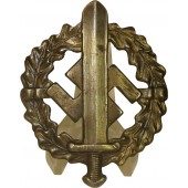 SA Sportabzeichen -Bronze, merkitty EIGENTUM d.S.A. SPORTABZ.-HAUPTSTELLE Fechler Bernbach/SA
