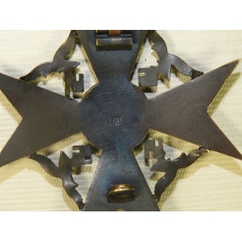 Spanish cross in bronze without swords by Steinhauer & Luck, marked L/16. Espenlaub militaria