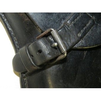 Wehrmacht Heer or Waffen SS 1939 year dated black leather holster for  P 08 Parabellum pistol. Espenlaub militaria