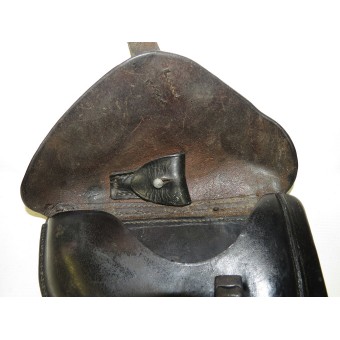 Wehrmacht Heer eller Waffen SS 1939 år daterad svart läder hölster för P 08 Parabellum pistol. Espenlaub militaria