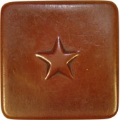 Red Army early teeth powder celluloid box with star on the lid.
