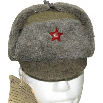 Röda arméns experimentella vintermössa med visir, modell 1941, sällsynt.. Espenlaub militaria