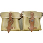 Beige oilcloth ROS 44 marked mag pouch for G-43 Walther rifle