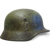 Deutscher grüner Tarnhelm M 40 SS Helm einzelnes Abzeichen