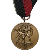 Die Medaille zur Erinnerung an den 1. Oktober 1938. Sudeettimaan liittäminen