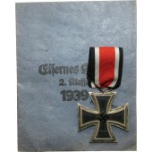 Cruz de hierro clase II, 1939. Con la bolsa de papel de Carl Forster und Graf.