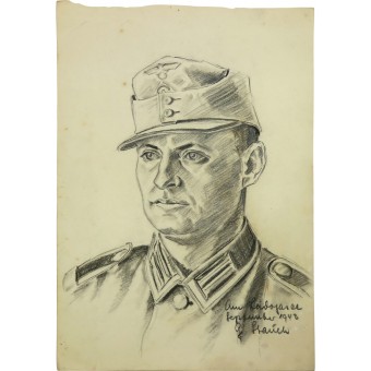 Фронтовой рисунок немецкого унтер-офицера. Espenlaub militaria
