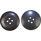 Gros bouton allemand en bakélite de 22 mm, brun foncé-gris, pour les débardeurs, tuniques, etc.