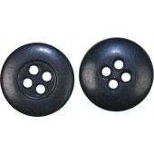 German Kunstharz small black textolite 14-mm button for tunics, wraps and M 42/43 hats