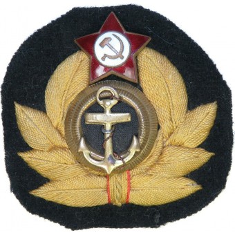 Kranzkokarde des sowjetischen Marinekommandos aus dem Zweiten Weltkrieg. Espenlaub militaria