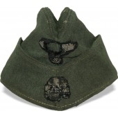 Waffen SS M 40 Feldmütze- chapeau de côté en état salé