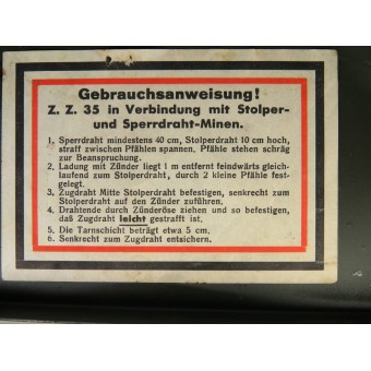 Tyska Z.Z 35 tändare i nyskick med alla etiketter intakta.. Espenlaub militaria