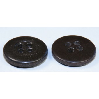 Botón de baquelita de color marrón oscuro 14 mm pequeño para túnicas alemanes. Espenlaub militaria