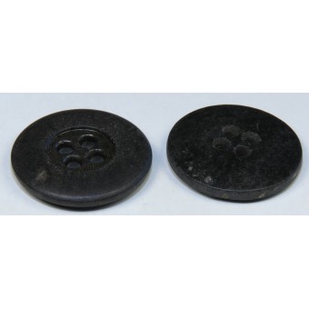 Oscuro botón gris textolite 22,5 mm para uniformes alemanes. Espenlaub militaria