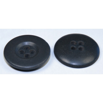 Bottone piatto tedesco grigio scuro da 22 mm per uniformi tedesche