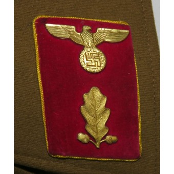 Reichsleitung Abschnitsleiter abrigo collar con pestañas de collar cortó. Espenlaub militaria
