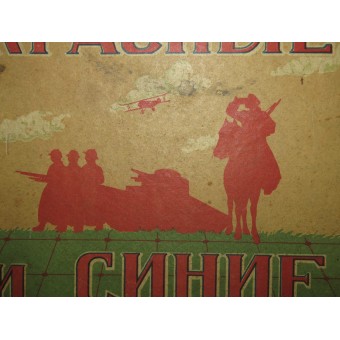 Rusia soviética mesa de juego de guerra táctica rojos y azules, año de emisión 1941. Espenlaub militaria
