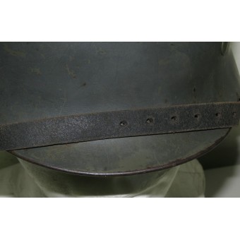SS VT, SS TV, ET-66 M 35 casco de acero SS doble calcomanía. VA-SS marcada carrillera. Espenlaub militaria