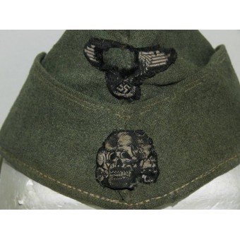 Waffen SS M 40 Feldmütze-sivu hattu suolaisessa kunnossa. Espenlaub militaria