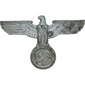Águila de tren del III Reich para locomotoras de ferrocarril de vía estrecha o autobuses correo. 40 cm.