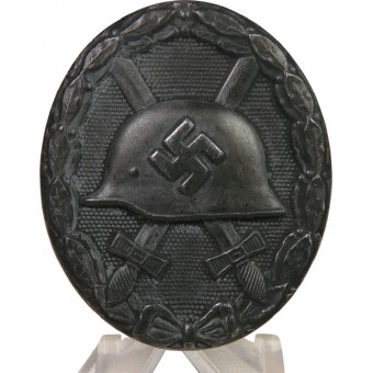 Black wound badge 1939. 16 marked. Steel. Alois Rettenmeyer. Espenlaub militaria