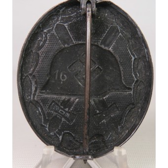 Black wound badge 1939. 16 marked. Steel. Alois Rettenmeyer. Espenlaub militaria