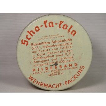 Scho-ka-kola tin for German soldiers. 1941 Wehrmacht Packung. Espenlaub militaria