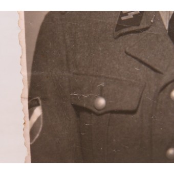 Foto di un volontario SS lettone dal 15 o 19 ° divisione. Espenlaub militaria