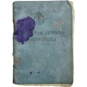 Rode marine dienstboekje voor vrouwen. Uitgegeven voor soldaat Zyuzina Nina Petrovna.