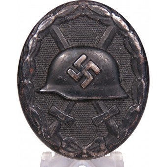 1939 distintivo Ferita in nero. Acciaio. Espenlaub militaria