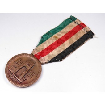 Medaglia commemorativa tedesco-italiano in onore della campagna in Africa in bronzo. Espenlaub militaria