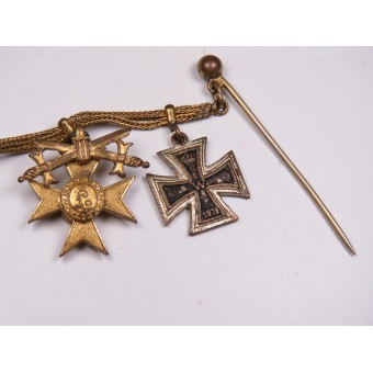 Drittes Reich 8-fach ausgezeichnete Miniaturkette an einen Bayern-Veteranen. Espenlaub militaria