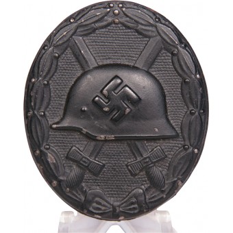 Tercer Reich, insignia de combate herida en negro 1939. Hierro, troquelado. Espenlaub militaria