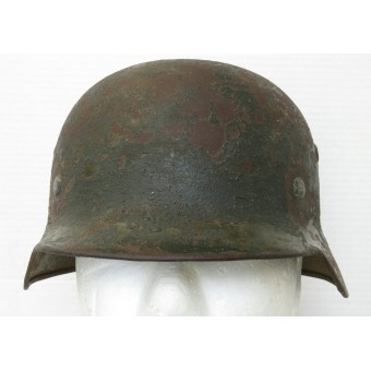 M35 allemand Wehrmacht casque en acier Heer. Bataille endommagé!. Espenlaub militaria