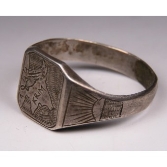 Krim 1944 silver signet ring. Espenlaub militaria