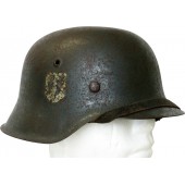German M42 Waffen-SS steel helmet. Volunteer. 