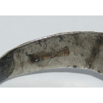 Traditional skull ring 835 sterling silver. Belonged to Friedrich Kober SS T Stuba Mauthausen. Espenlaub militaria