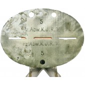 Disco de identificación antitanque Wehrmacht Pz Abw Kp I.R 16 early
