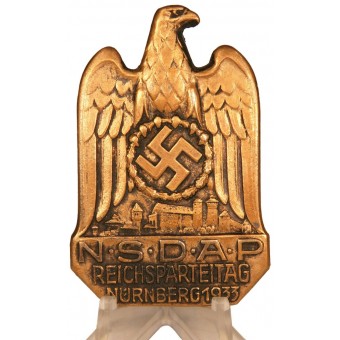 Insigne du 3e Reich 1933 NSDAP Reichsparteitag Nürnberg. C Poellath. Espenlaub militaria