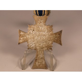 Ehrenkreuz der deutschen Mutter, silberner Grad. 16. Dezember 1938. Ausgezeichneter Zustand. Espenlaub militaria