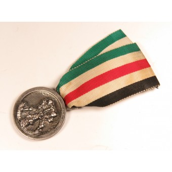 Medaglia di ringraziamento Deutsch-Italienische Erinnerungsmedaille an den Afrika-Feldzug in Silber. Espenlaub militaria