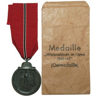 Medaille Winterschlacht im Osten 1941/42 (Ostmedaille) B. H. Mayer. Mynt. Espenlaub militaria