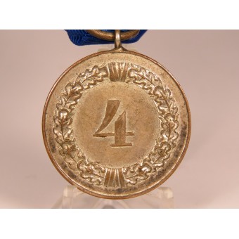 Medalj 4 Jahre treue Dienste in der Wehrmacht. Magnetisk. Espenlaub militaria
