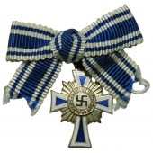 3-й Рейх. 21 мм миниатюра Креста германской матери в серебре