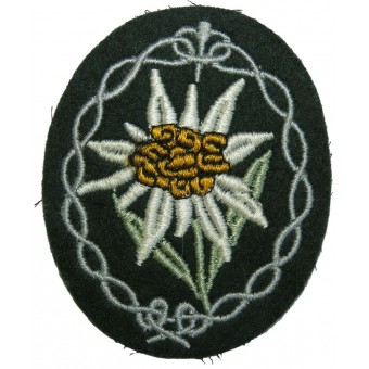 Нарукавный знак горных егерей Вермахта в виде цветка эдельвейса. Espenlaub militaria